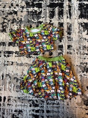 Rugrats skirt and crop top Size 5/6